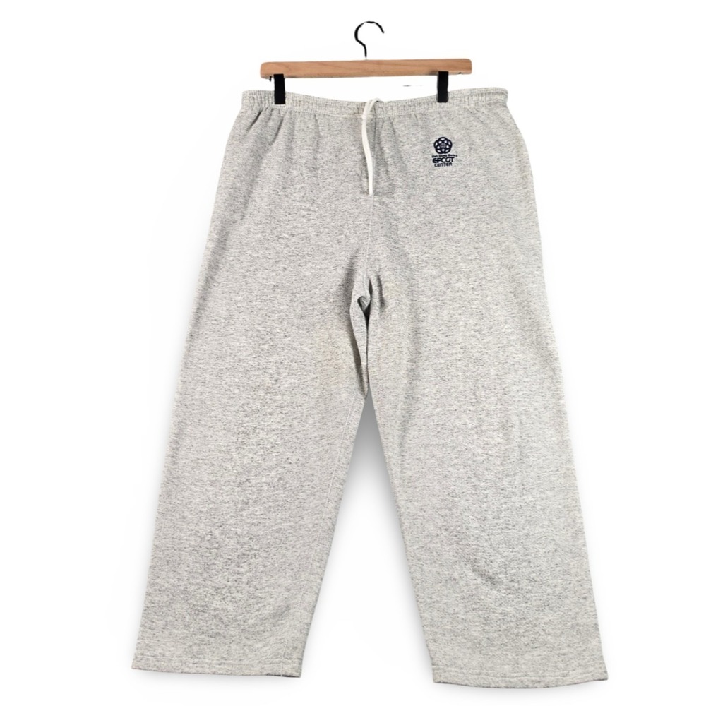 Vintage‎ Disney World Epcot Center Sweatpants Large Gray Embroidered Logo USA